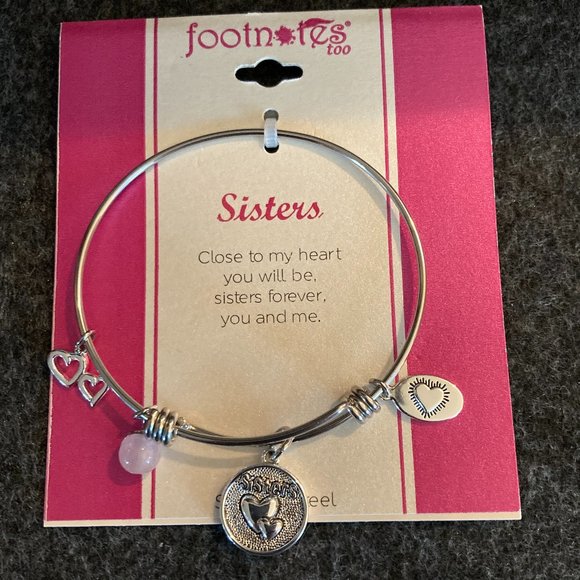 32 Nwt Footnotes Too Sisters Bracelet 